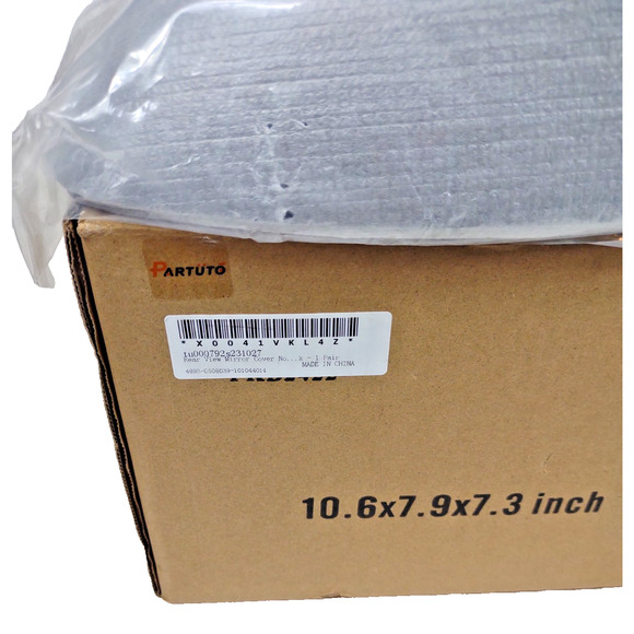 2 Pcs Black Side Mirror Cover Cap Left Right for Land Rover Range Rover LR2 LR4 - Picture 9 of 10